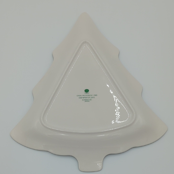 Nikko Ceramics Christmastine Candy Dish 11" Tree Plate Multicolor Made‎ In Japan - Picture 2 of 8